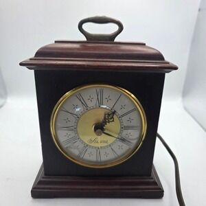Sessions Electric Mantel Alarm Clock Model 14521 Made in USA Wood Case Working
